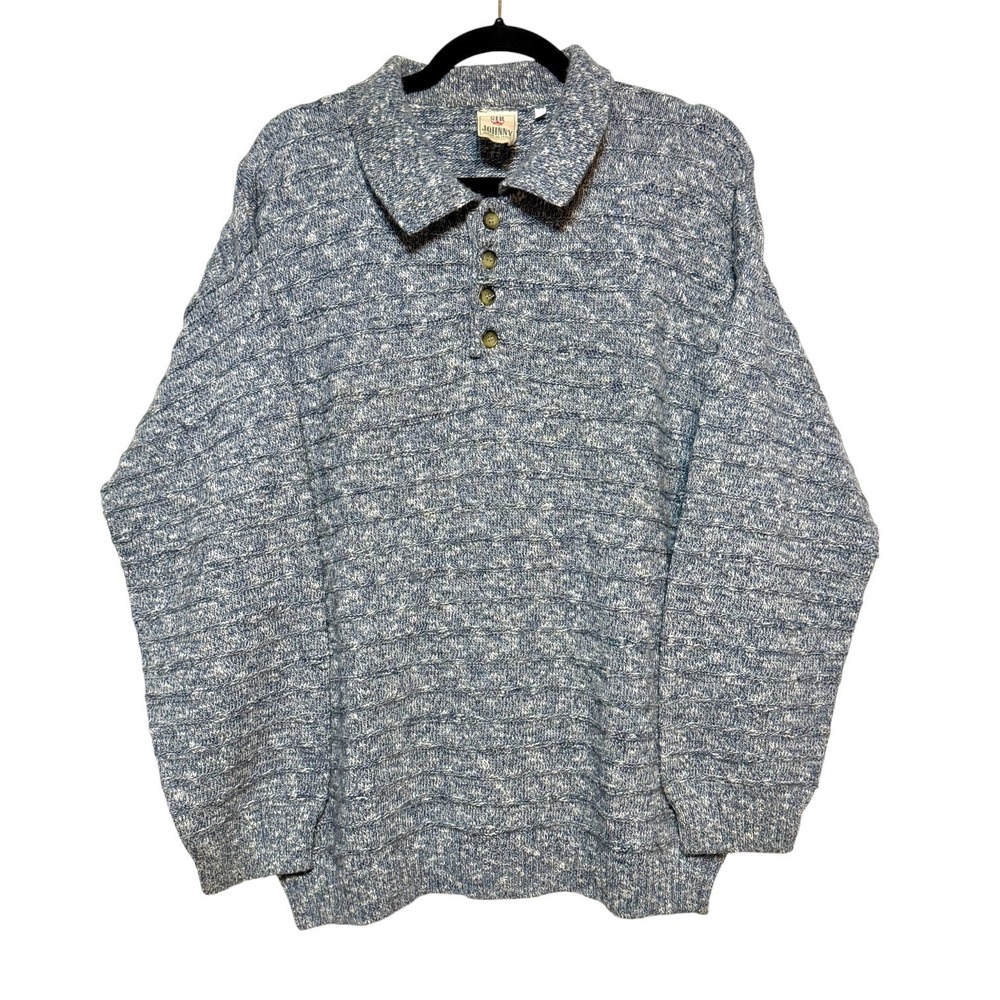 Sir Johnny Vintage Preppy Wool Blend Sweater Mens Size M Made in Italy Classic